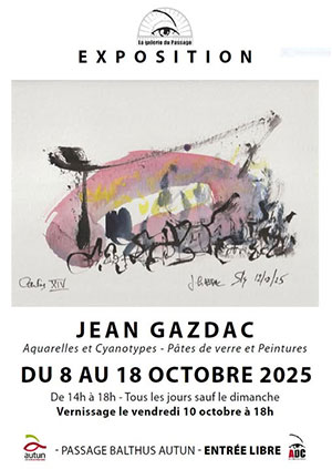 Jean gazdac aquarelles cynotype et pâte de verre